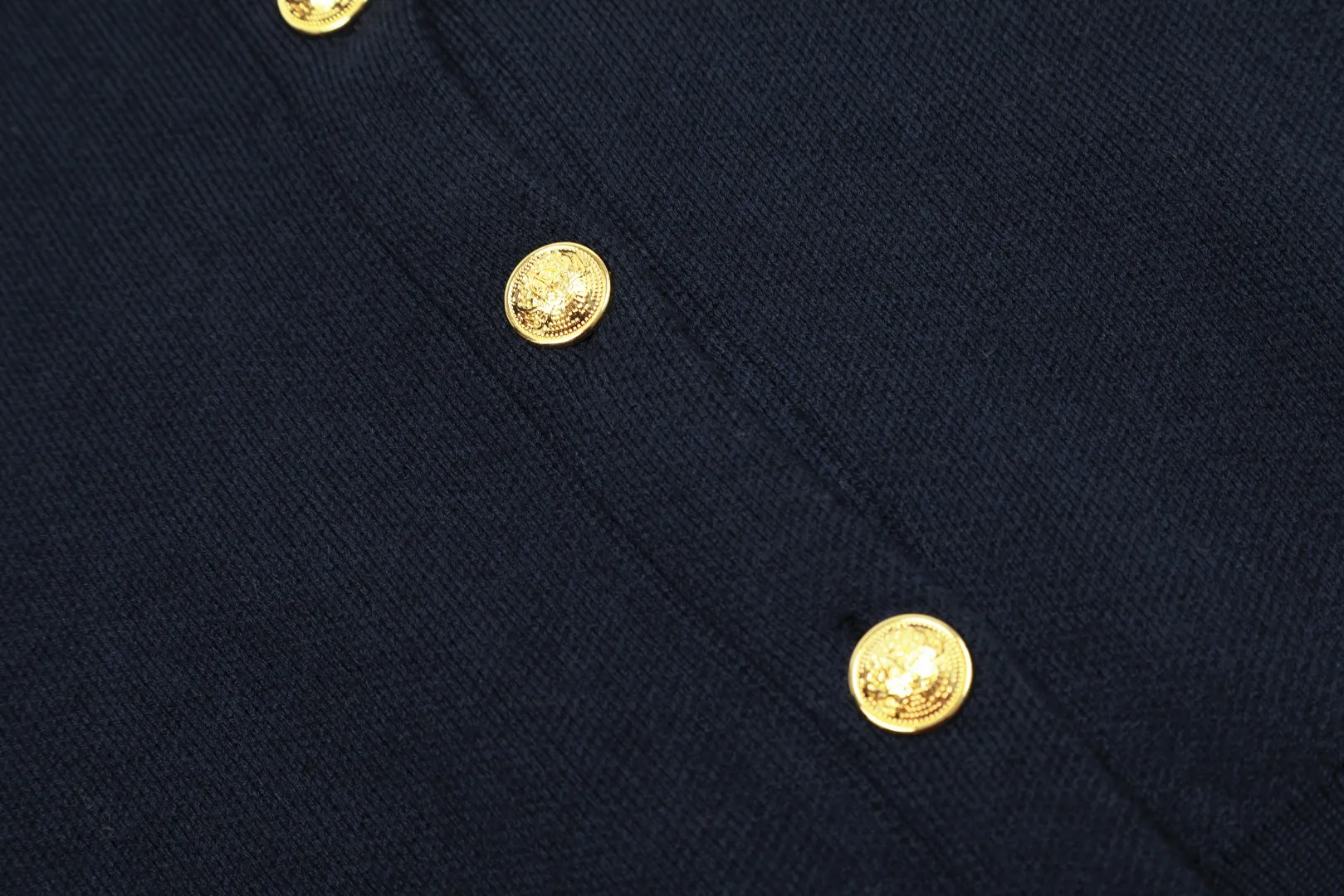 VIVI125 vivienne west wood Vivienne handsome preppy style wool metal button cardigan with huge upper body and beautiful size: S -M- L Color: navy blue gray